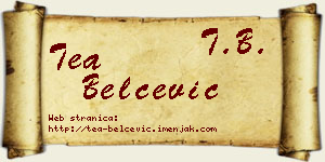 Tea Belčević vizit kartica